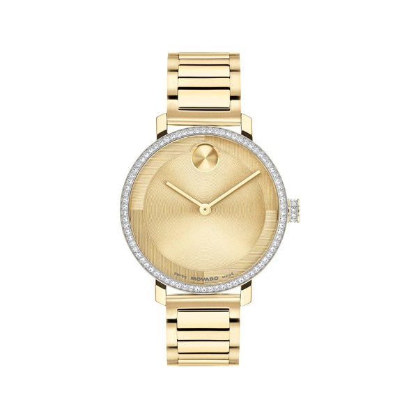 Movado BOLD Evolution 2.0 Crystal Bezel Goldtone. 3601225