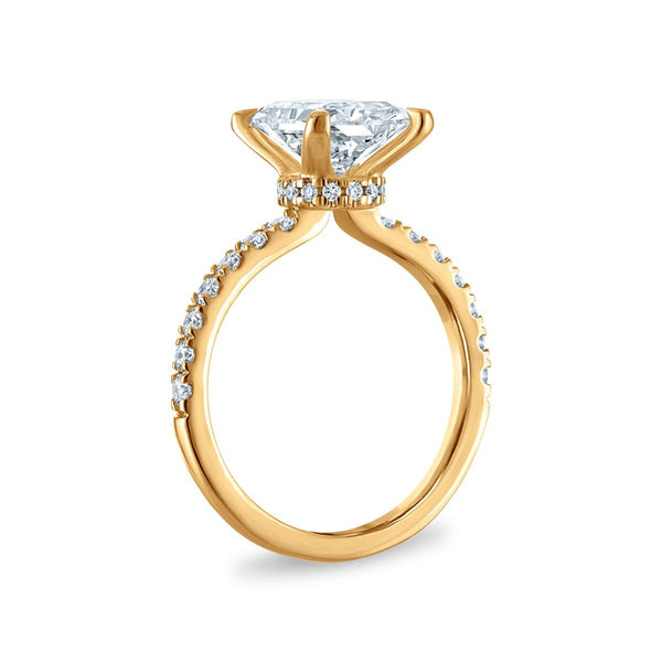 Signature EcoLove 3 1/2 CTW Lab Grown Diamond Engagement Radiant Ring in 14KT Yellow Gold