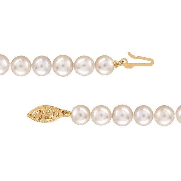 6MM Pearl Strand 18-inch Necklace in 14KT Yellow Gold