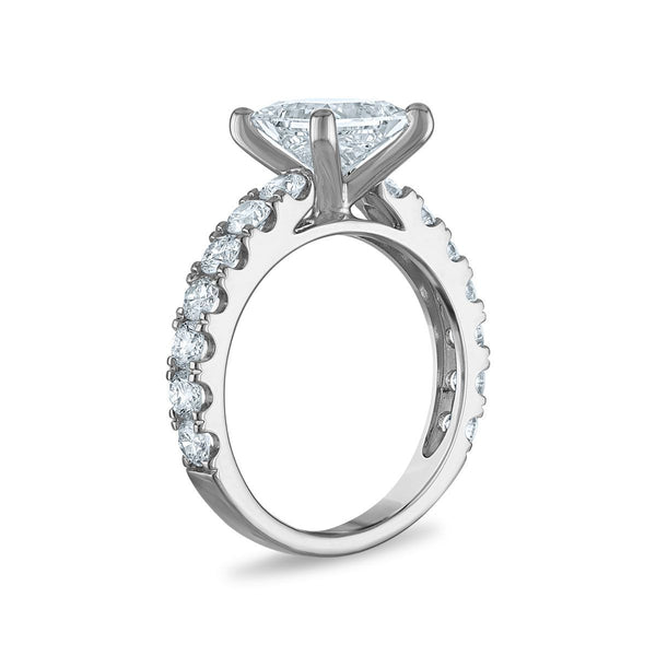 Signature EcoLove 5 CTW Lab Grown Diamond Bridal Set Princess Cut Ring in 14KT White Gold