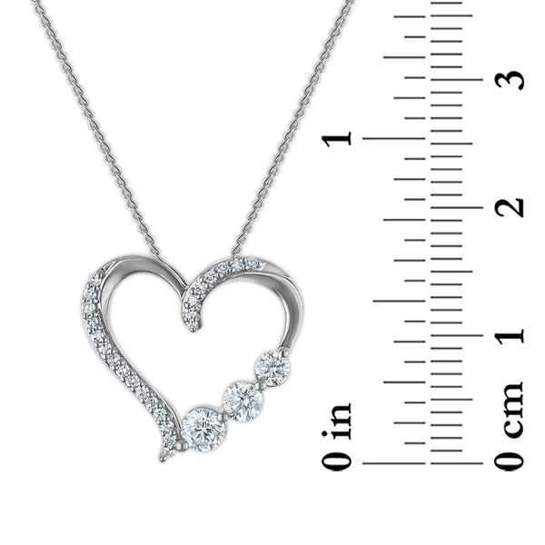 EcoLove 1/2 CTW Lab Grown Diamond 18-inch Pendant in Sterling Silver