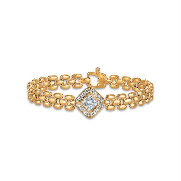 EcoLove1-3/4 CTW Lab Grown Diamond 7.5-inch Bracelet in 18KT Yellow Gold Plated Sterling Silver