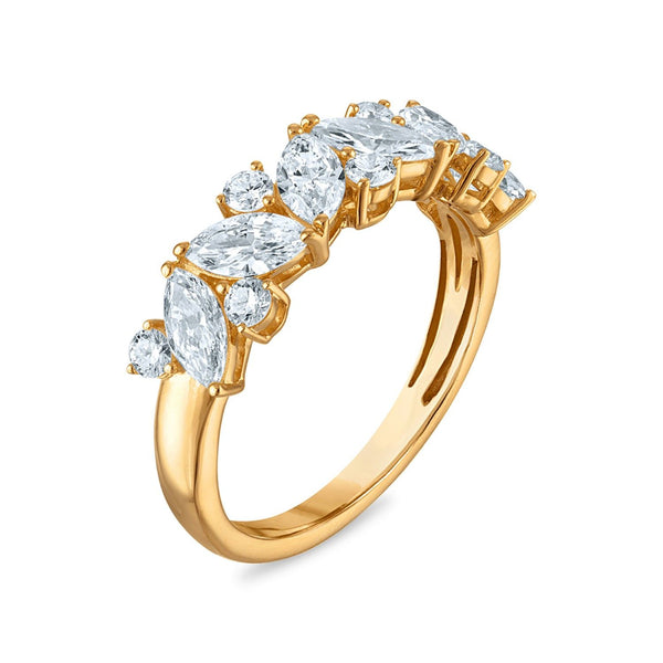 Signature EcoLove 1-1/2 CTW Lab Grown Diamond Anniversary Ring in 14KT Yellow Gold