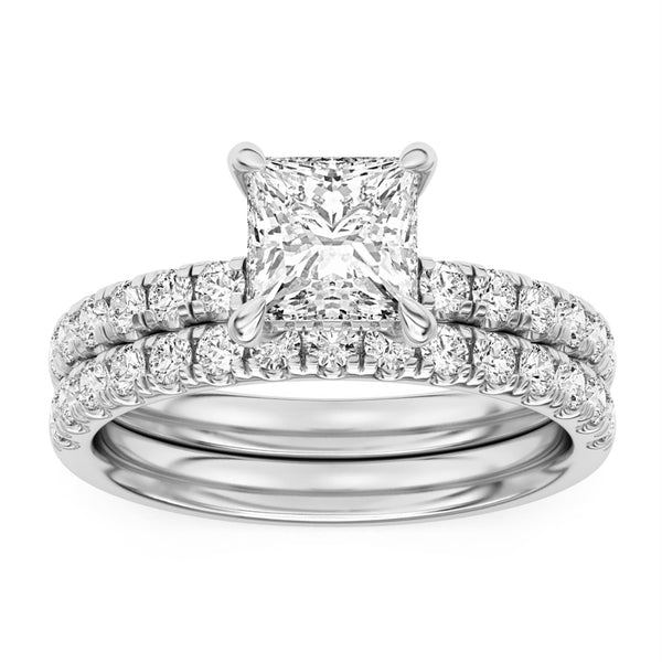 Signature EcoLove 2-5/8 CTW 100 Facet Centurion Lab Grown Diamond Bridal Set in Platinum