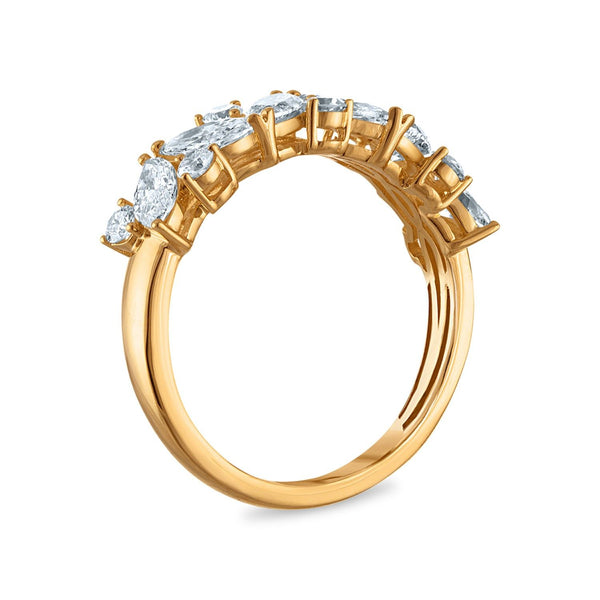 Signature EcoLove 1-1/2 CTW Lab Grown Diamond Anniversary Ring in 14KT Yellow Gold