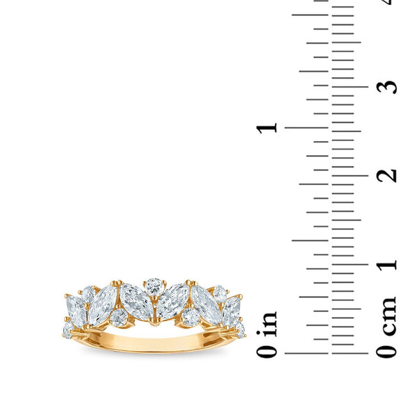 Signature EcoLove 1-1/2 CTW Lab Grown Diamond Anniversary Ring in 14KT Yellow Gold