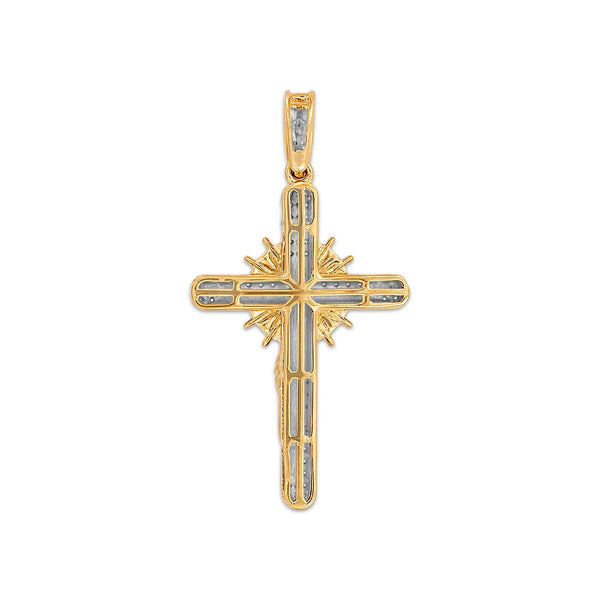 Titán Collection 1/5 CTW Lab Grown Diamond Crucifix Pendant. Chain Not Included.