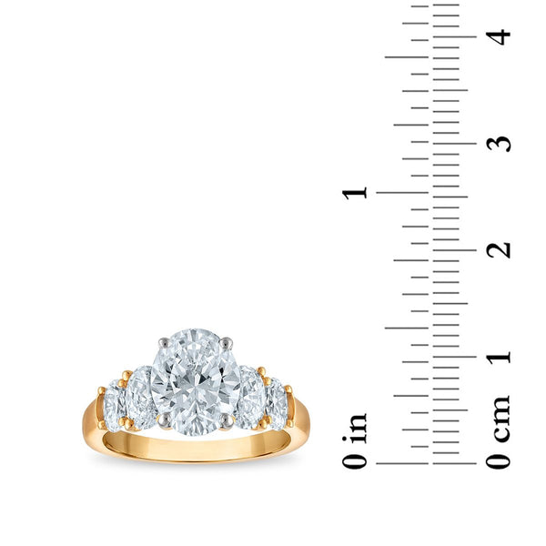 Signature EcoLove 4 1/2 CTW Lab Grown Diamond Engagement Oval Ring in 14KT Yellow Gold