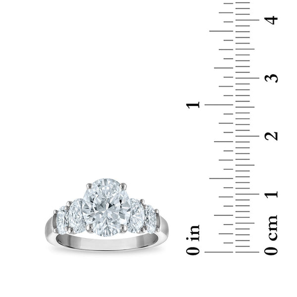 Signature EcoLove 4 1/2 CTW Lab Grown Diamond Engagement Oval Ring in 14KT White Gold