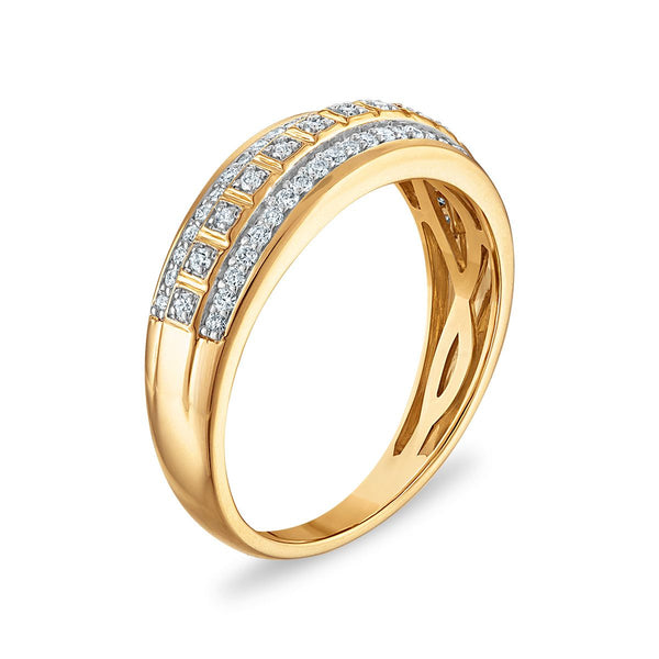 EcoLove 2 CTW Lab Grown Diamond Princess Cut Wedding Trio Set in 10KT Yellow Gold
