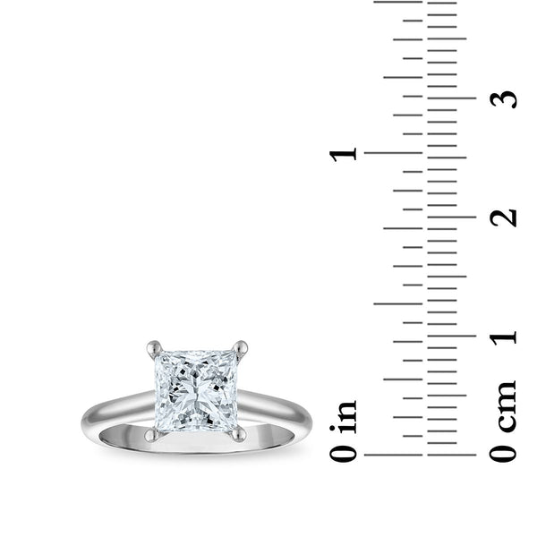 Signature Certificate 8X EcoLove 2 CTW Lab Grown Diamond Solitaire Engagement Ring in 14KT White Gold