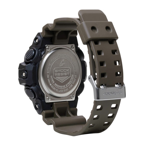 G-Shock with 57X53 MM Black Round Dial Resin Band Strap; GA710TU-1A3