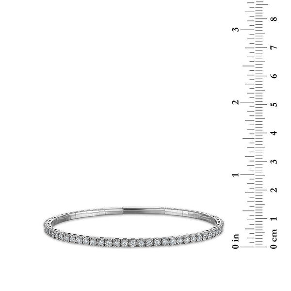 EcoLove 1/2 CTW Diamond Flexi Bangle Bracelet in Sterling Silver