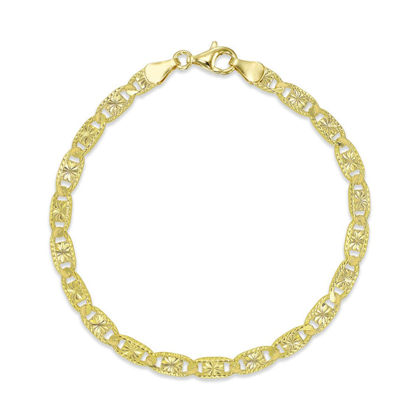 18KT Yellow Gold Plated Sterling Silver 9-inch Valentino Anklet