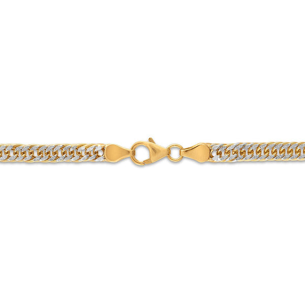 14KT Two-Tone Gold 22-inch 4.6MM Triple Curb Chain