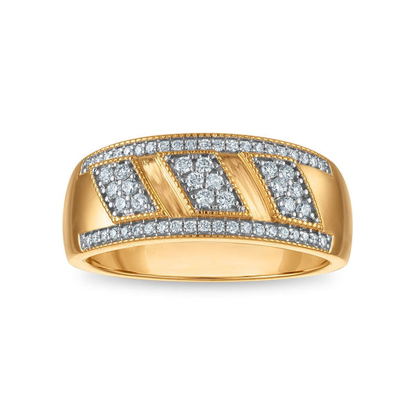 EcoLove 2-1/4 CTW Lab Grown Diamond Halo Wedding Trio Set in 10KT Yellow Gold