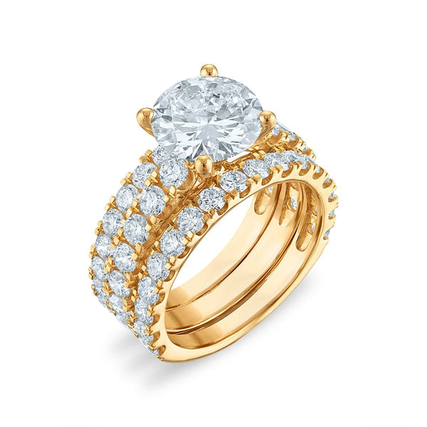 Signature EcoLove 5-1/3 CTW Lab Grown Diamond Bridal Set in 14KT Yellow Gold