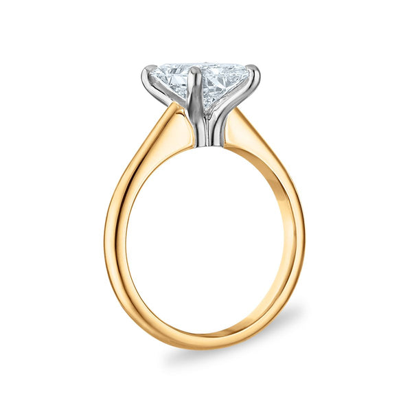 Signature Certificate 8X EcoLove 2 CTW Radiant Lab Grown Diamond Solitaire Engagement Ring in 14KT Yellow Gold