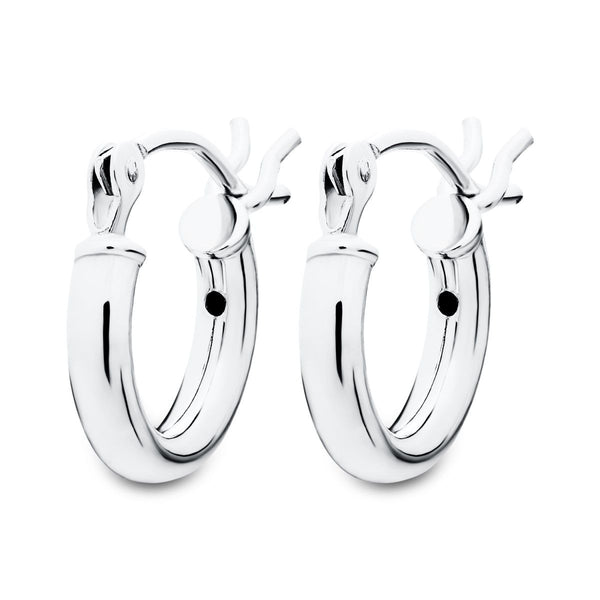 Kiddie Kraft Sterling Silver 2X10MM Huggie Earrings