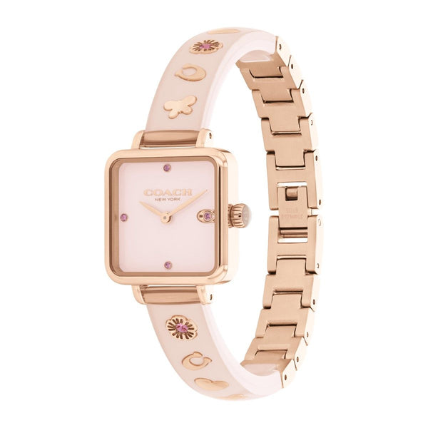 Coach with 22X22 MM Pink Sqaure Dial Band. 14504309