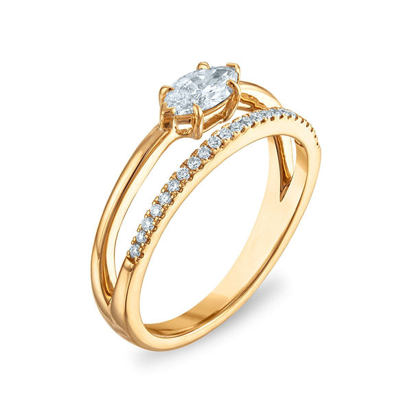 EcoLove 1/2 CTW Lab Grown Diamond Ring in 10KT Yellow Gold