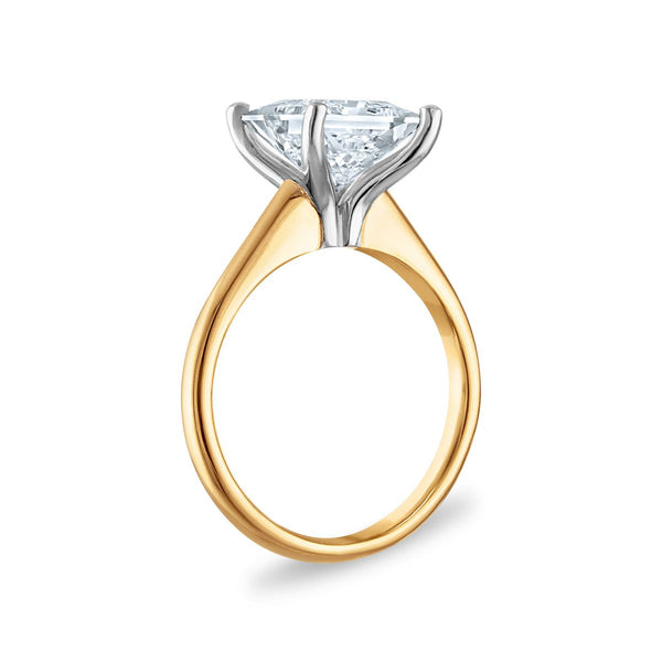 Signature Certificate 8X EcoLove 3 CTW Princess Cut Lab Grown Diamond Solitaire Engagement Ring in 14KT Yellow Gold