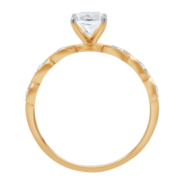 EcoLove 1-1/10 CTW Lab Grown Diamond Radiant Engagement Ring in 10KT Yellow Gold