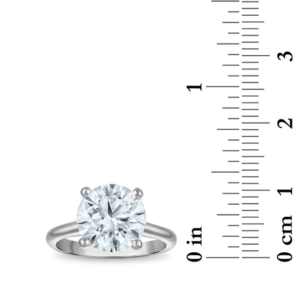 Signature Certificate 8X EcoLove 4 CTW Lab Grown Diamond Solitaire Engagement Ring in 14KT White Gold