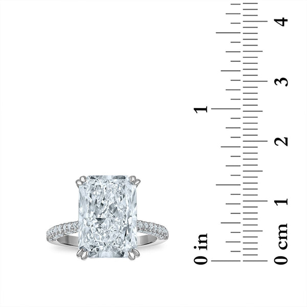 Signature EcoLove Diamond Dreams 8-3/4 CTW Lab Grown Diamond Radiant Engagement Ring in 14KT White Gold
