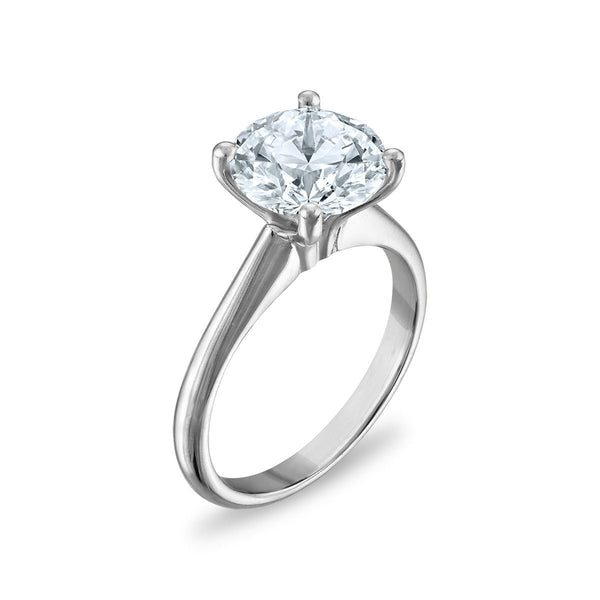 Signature Certificate 8X EcoLove 3 CTW Lab Grown Diamond Solitaire Engagement Ring in 14KT White Gold
