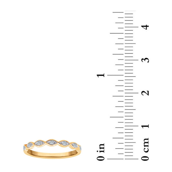 EcoLove 1/10 CTW Lab Grown Diamond Anniversary Ring in 10KT Yellow Gold