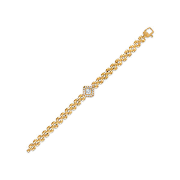 EcoLove1-3/4 CTW Lab Grown Diamond 7.5-inch Bracelet in 18KT Yellow Gold Plated Sterling Silver