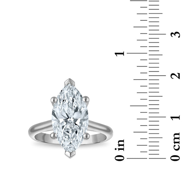 Signature Certificate 8X EcoLove 4 CTW Lab Grown Diamond Solitaire Engagement Ring in 14KT White Gold