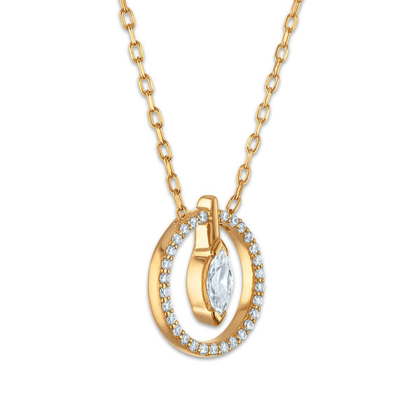 LoveSong EcoLove 1/4 CTW Lab Grown Diamond Circle 18-inch Necklace in 18KT Gold Vermeil