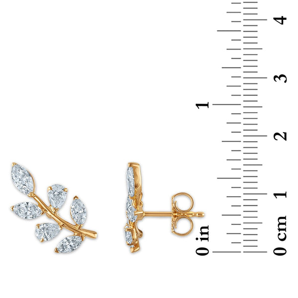 EcoLove 2 CTW Lab Grown Diamond Earrings in 10KT Yellow Gold