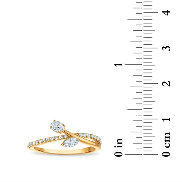 LoveSong EcoLove 3/8 CTW Lab Grown Diamond Fashion Ring in 18KT Gold Vermeil