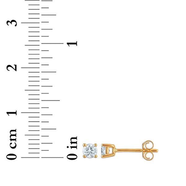 EcoLove 1/4 CTW Round Lab Grown Diamond Stud Earrings in 10KT Yellow Gold