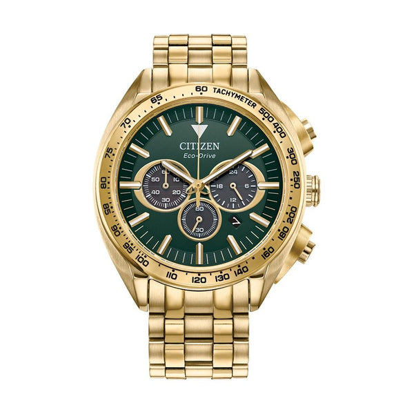 Citizen  Sport Chronograph Green Dial.  CA4542-59X