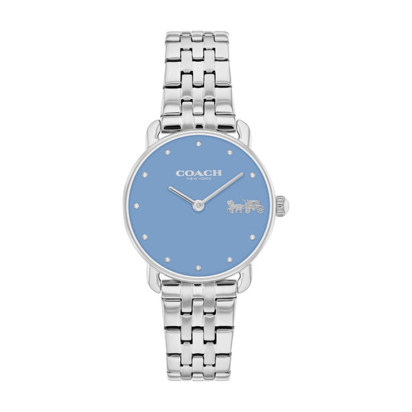 Coach Eliot 28MM Bue Dial Silvertone Watch. 14504447