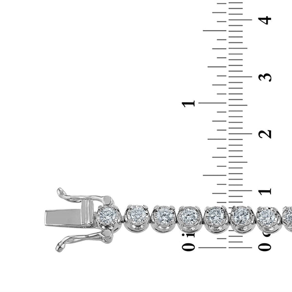 EcoLove 3 CTW Lab GrownDiamond Tennis Bracelet in Sterling Silver