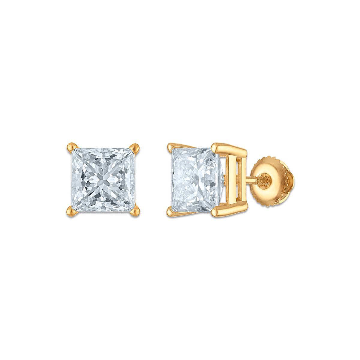 EcoLove 5 CTW Diamond Stud Earrings in 10KT Yellow Gold