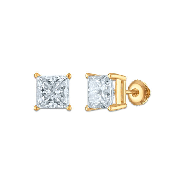 EcoLove 5 CTW Diamond Stud Earrings in 10KT Yellow Gold
