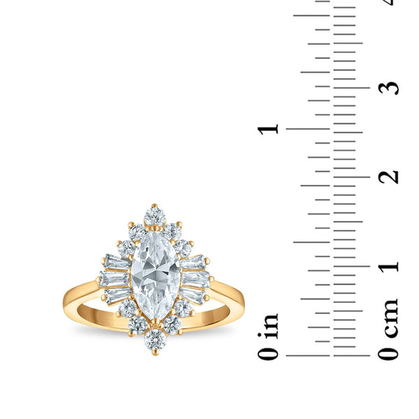 EcoLove 1-3/4 CTW Lab Grown Diamond Ballerina Ring in 10KT Yellow Gold