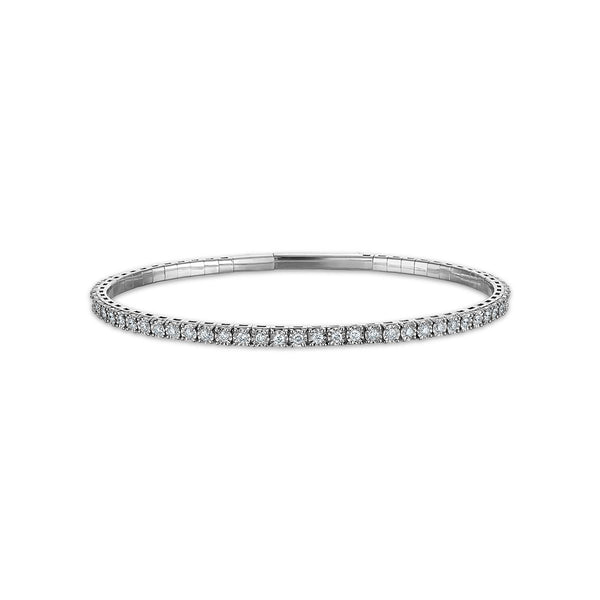EcoLove 1/2 CTW Diamond Flexi Bangle Bracelet in Sterling Silver