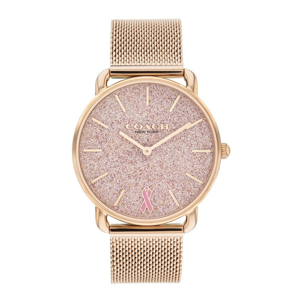 Coach Elliot 36X36 MM Blush Round Dial Stainless Steel Bracelet. 14504212