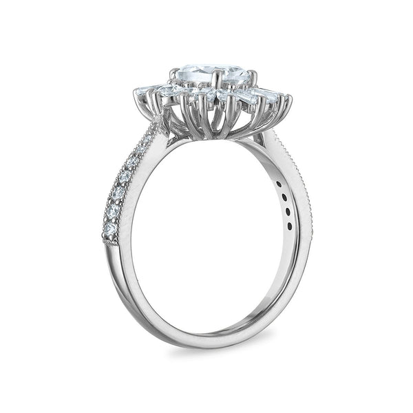 EcoLove 2 CTW Lab Grown Diamond Ballerina Ring in 10KT White Gold