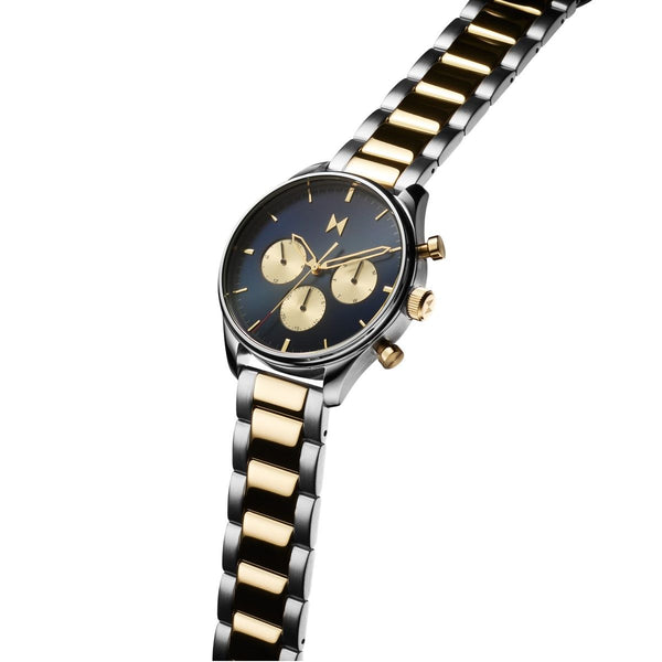 MVMT Watch with 42X42 MM Blue Round Dial Stainless Steel Watch Band; 28000379-D
