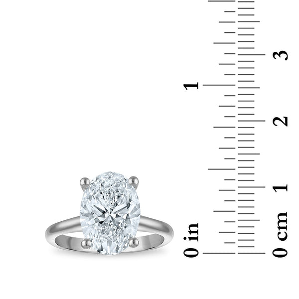 Signature Certificate 8X EcoLove 4 CTW Lab Grown Diamond Solitaire Engagement Ring in 14KT White Gold