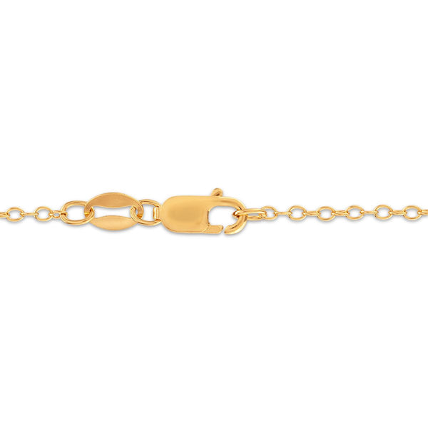 7X5MM Radiant Alexandrite and White Sapphire Birthstone 18-inch Pendant in 18KT Gold Vermeil
