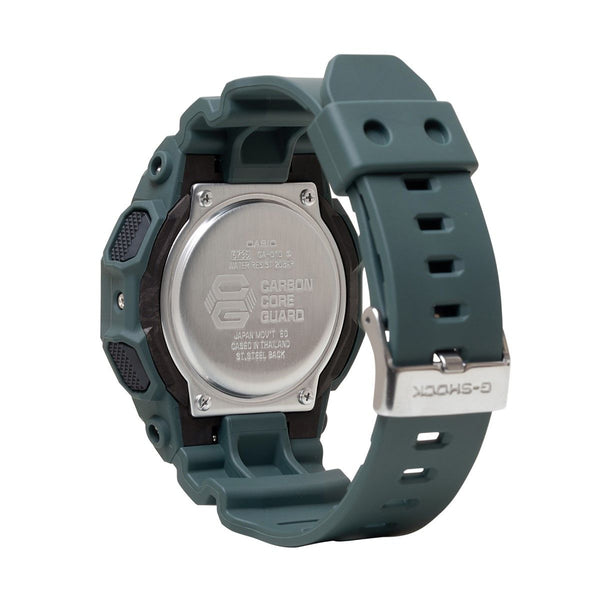 G-Shock with 55X52 MM Black Round Dial Resin Band Strap; GA010-2A